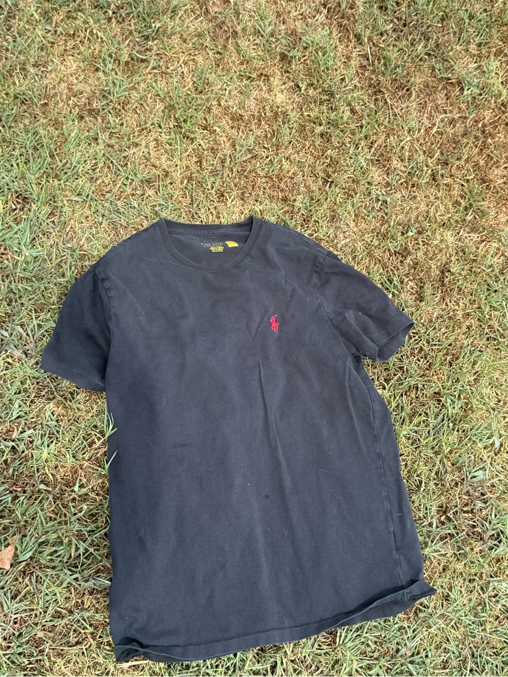 Ralph Lauren Black Short-Sleeve Crew Tee with Red Pony